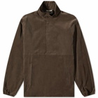 Auralee Men's Finx Cord Popover Jacket in Dark Brown