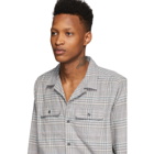 Noah NYC Grey Flannel Plaid Shirt
