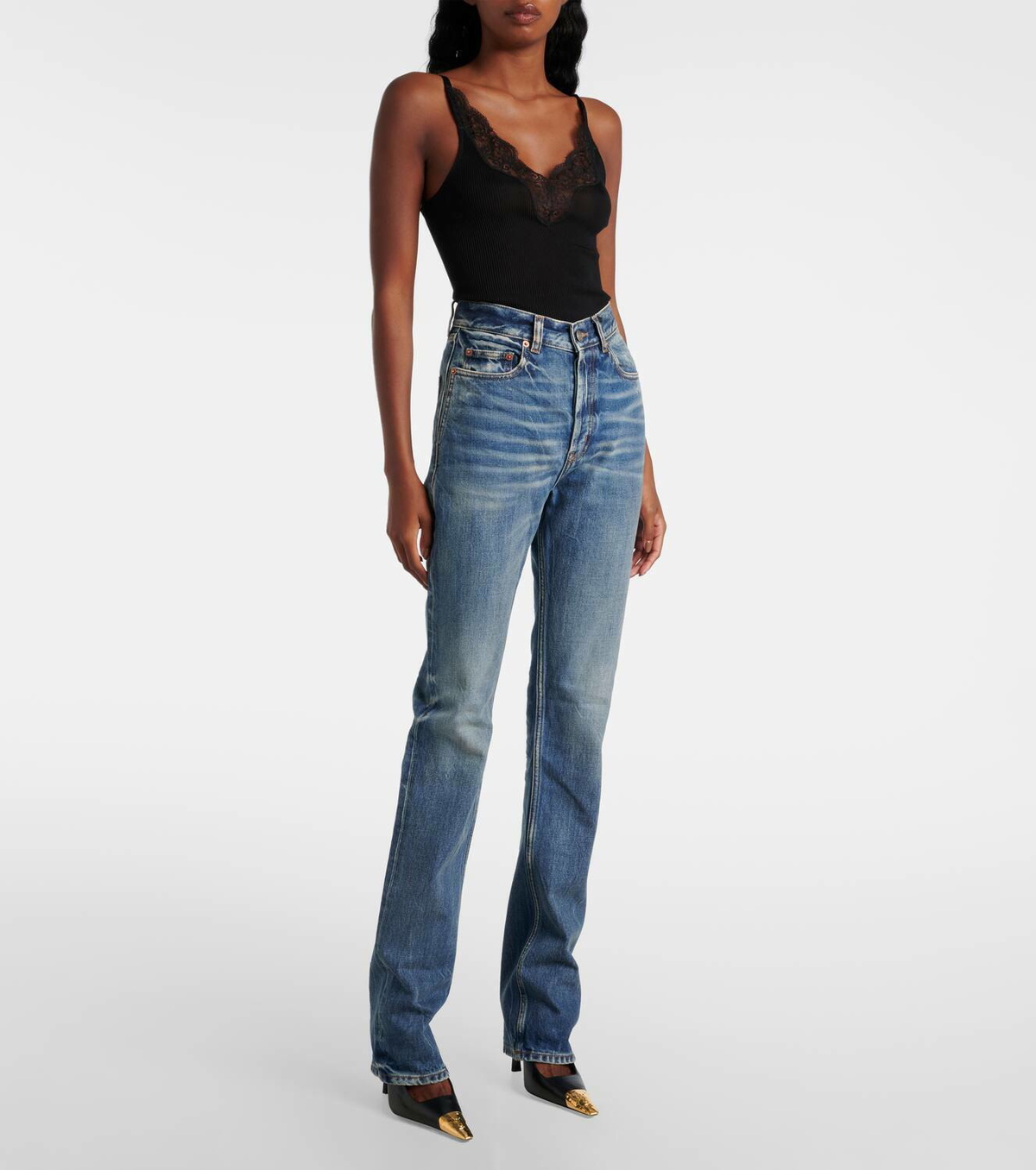 【関税＆送料込み】Saint Laurent '90S Jeans Saint Laurent 90s Slim-Leg Jeans | Neiman Marcus