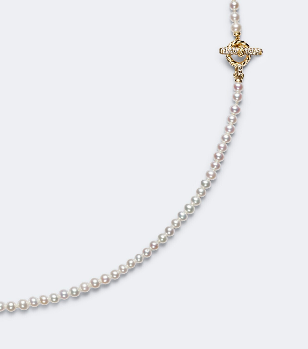 David Yurman Pearl Classics Petite 18kt gold necklace with freshwater pearls and diamonds