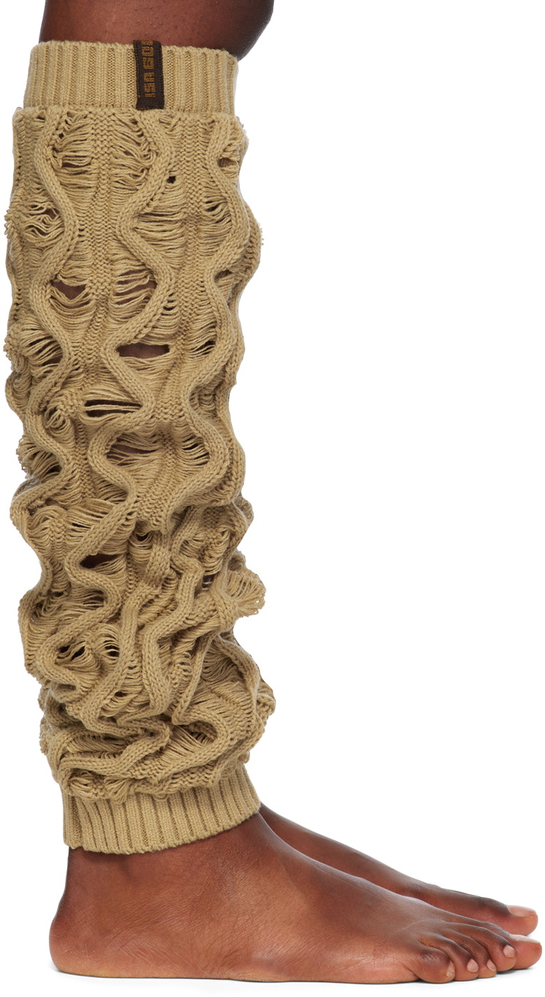 Isa Boulder Beige Fudgy Leg Warmers
