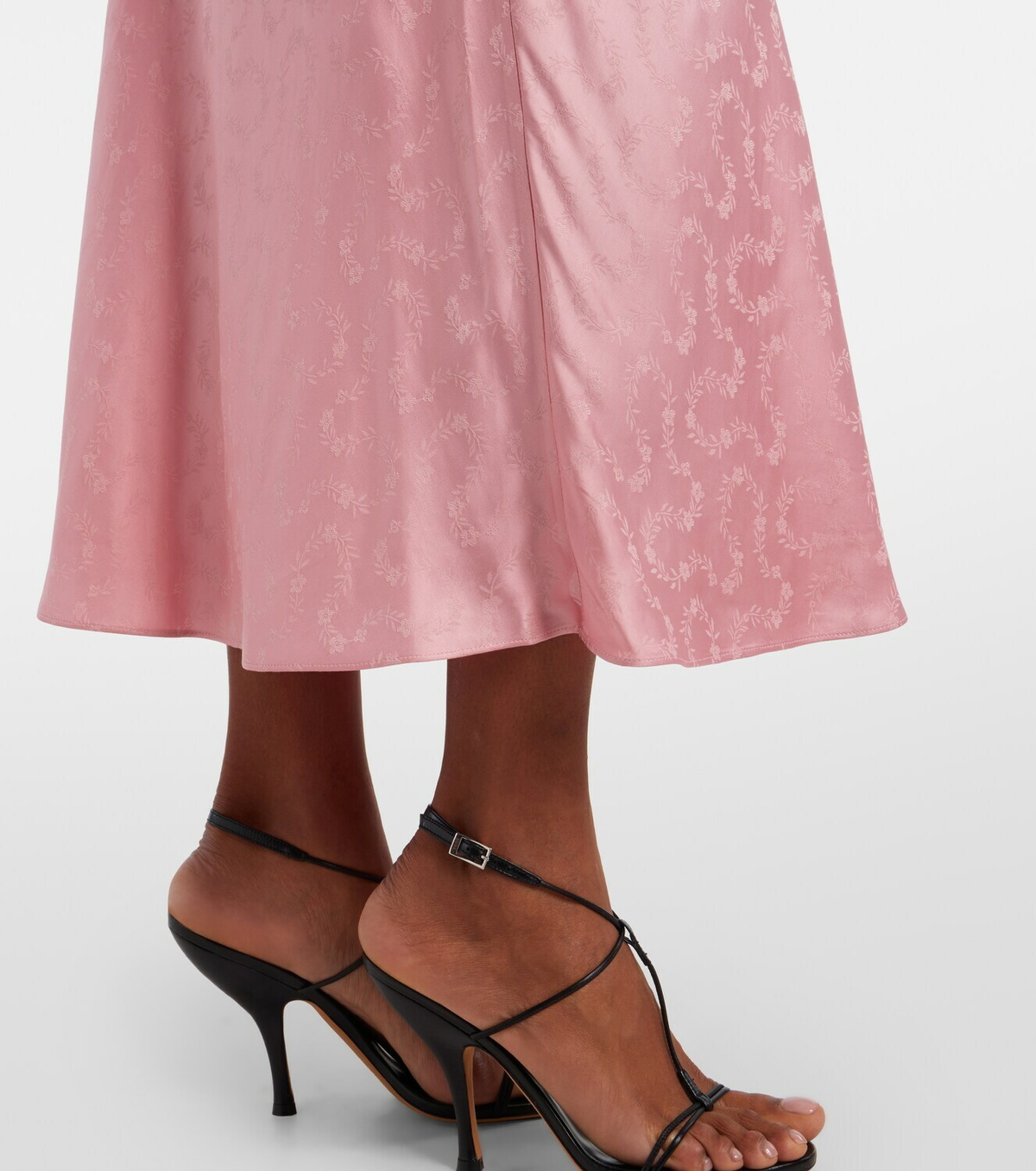 Rixo Alberta floral satin jacquard maxi dress