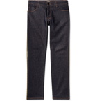 Fendi - Slim-Fit Logo-Trimmed Denim Jeans - Blue