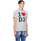 Dsquared2 Grey I Love D2 T-Shirt