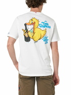 MC2 Saint Barth Man Cotton T-shirt With Cryptopuppets Ducky Bollicine Front And Back Placed Print | Cryptopuppets Special Edition