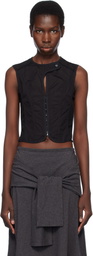 OUR LEGACY Black Poplin Corset Vest