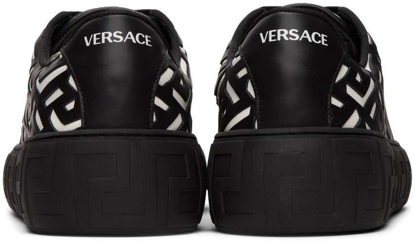 Versace Black & White Greca Sneakers Versace