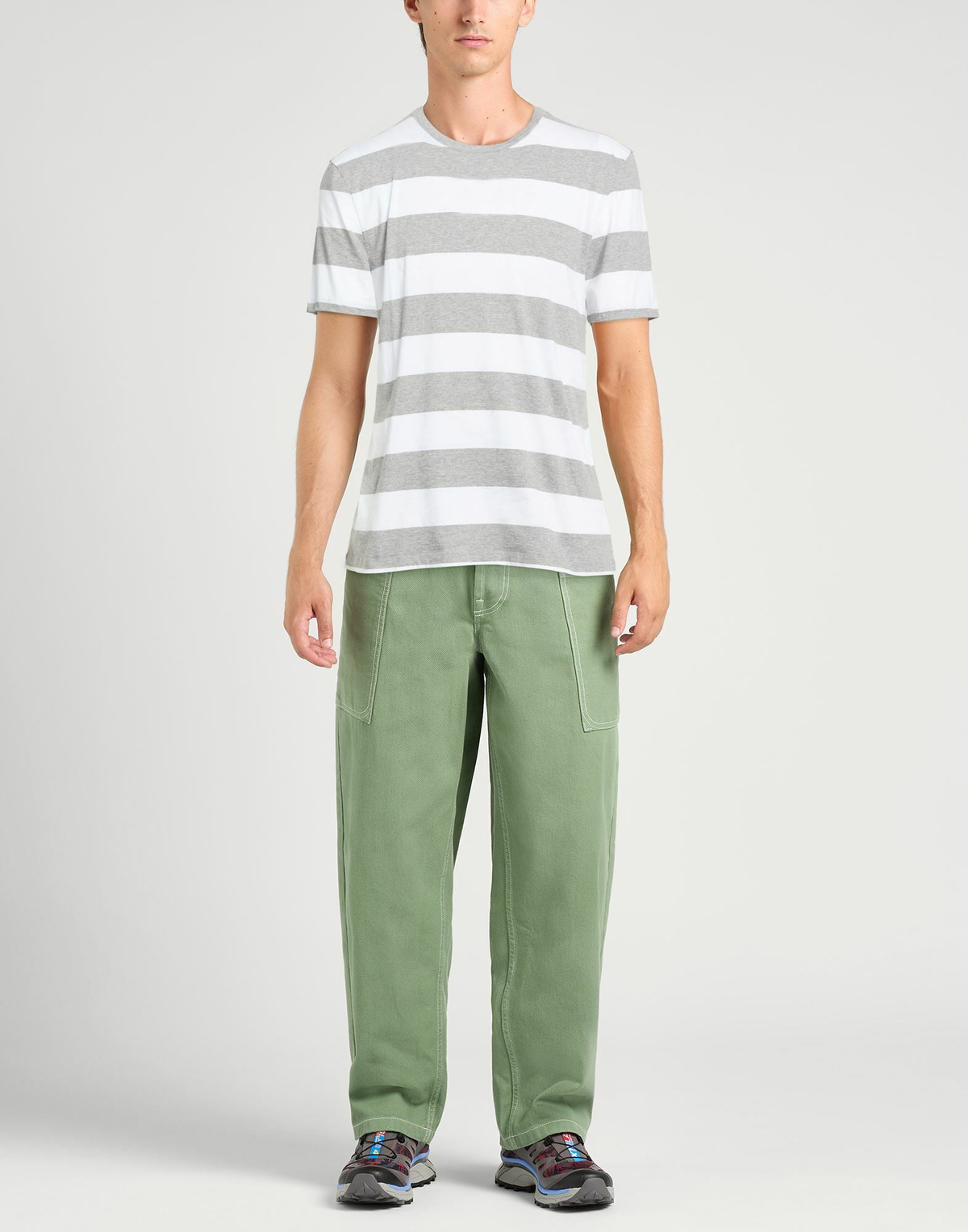Officine Générale Mens T-shirt in Light grey