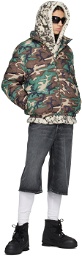 ERL Green Camouflage Down Jacket