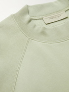 FEAR OF GOD ESSENTIALS - Logo-Print Cotton-Blend Jersey Sweatshirt - Green