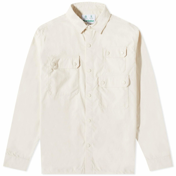 Photo: Barbour Men's Leo Overshirt in White Stone