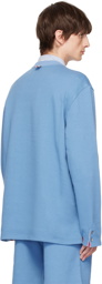 Thom Browne Blue Oversized Sweatshirt