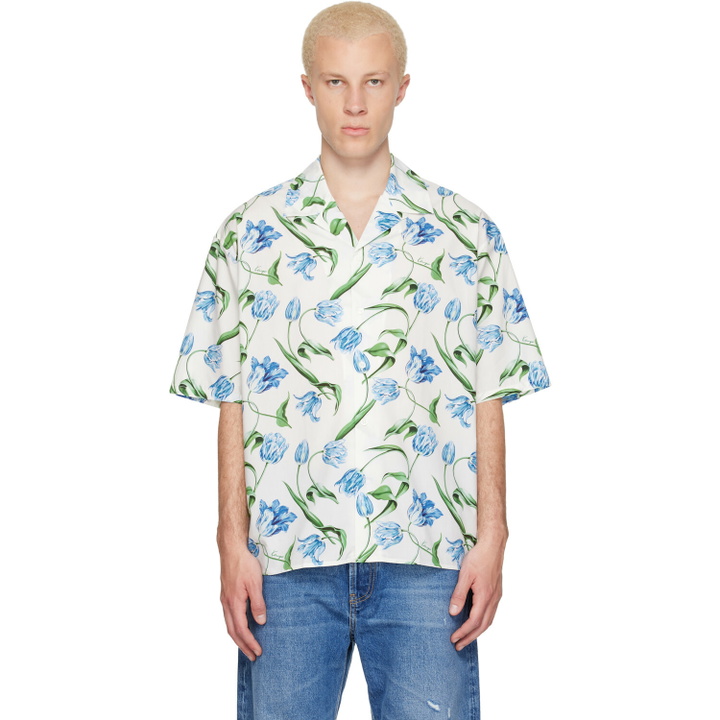 Photo: Kenzo White Kenzo Paris 'KENZO Tulip' Short Sleeve Shirt