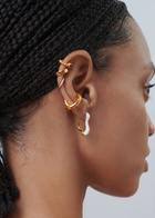 Missoma Squiggle Small Enamel and 18kt Gold-plated Earrings - White - One Size