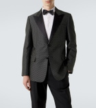 Valentino Polka-dot jacquard tuxedo jacket