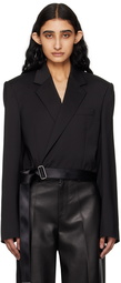 Helmut Lang Black Wrap Blazer