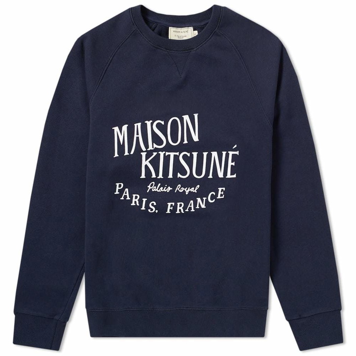 Photo: Maison Kitsun&eacute; Palais Royal Crew Sweat Blue