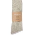 Norse Projects - Ebbe Mélange Stretch Cotton-Blend Socks - Gray