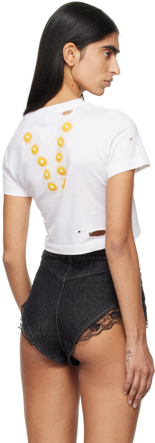 doublet White Magnetic Tight Fit T-shirt