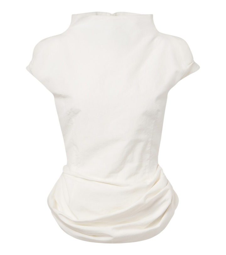 Photo: Magda Butrym Draped cotton and silk top
