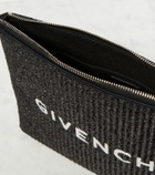 Givenchy Logo raffia clutch