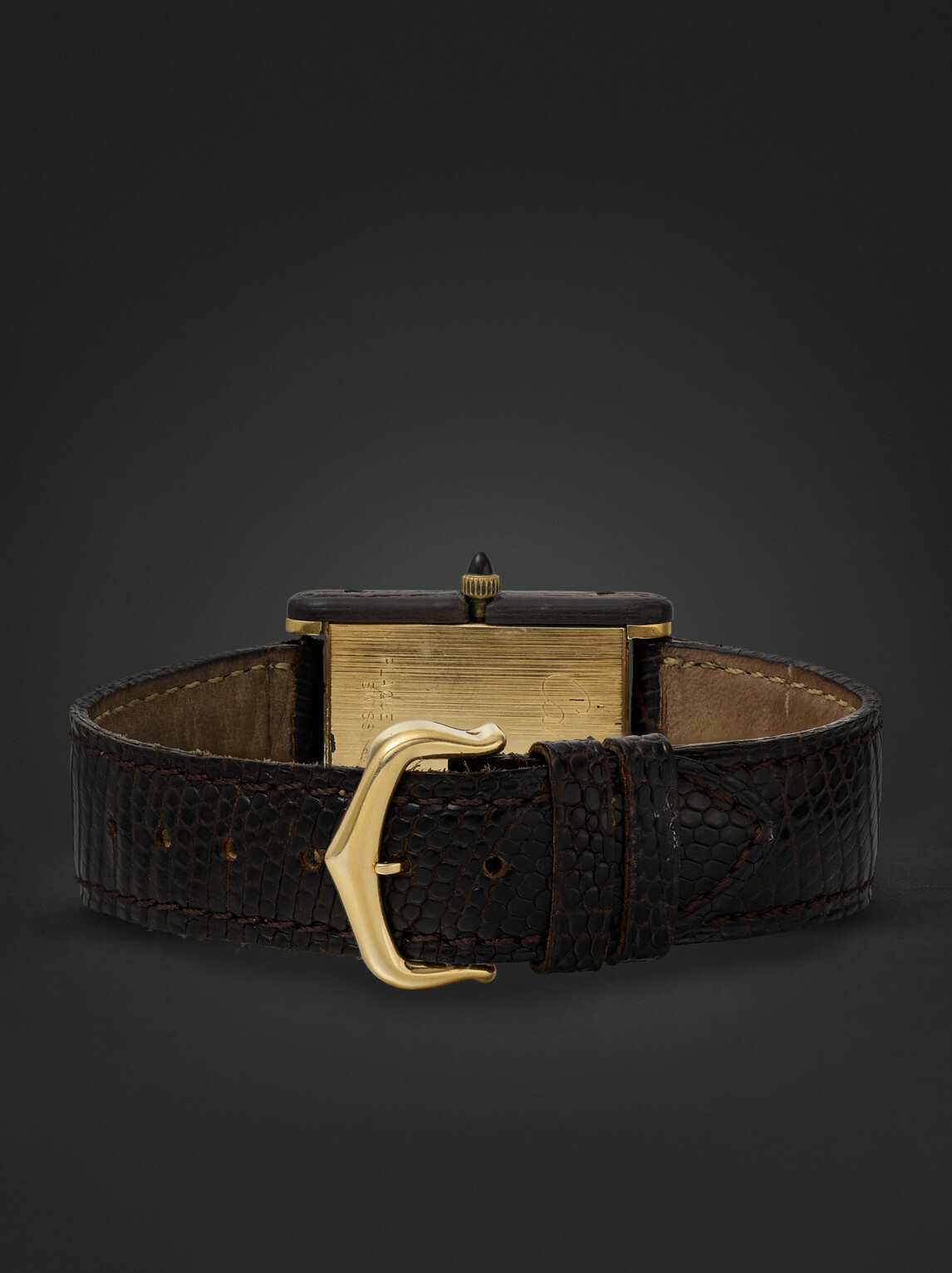 Stephanie Windsor - Cartier Vintage 1970s Must de Cartier Tank Palissandre de Rio Hand-Wound 25mm Stainless Steel and Rosewood Watch, ref. 21611 (Fits up to 7.5'' wrist)