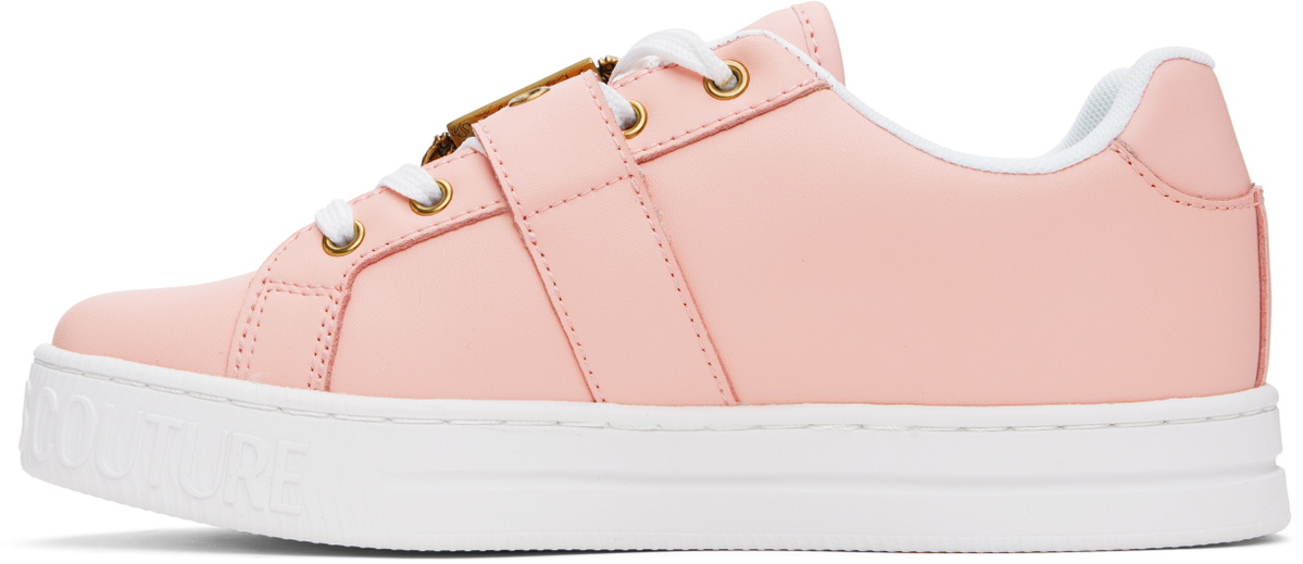 Versace Jeans Couture Pink Baroque Buckle Court 88 Sneakers