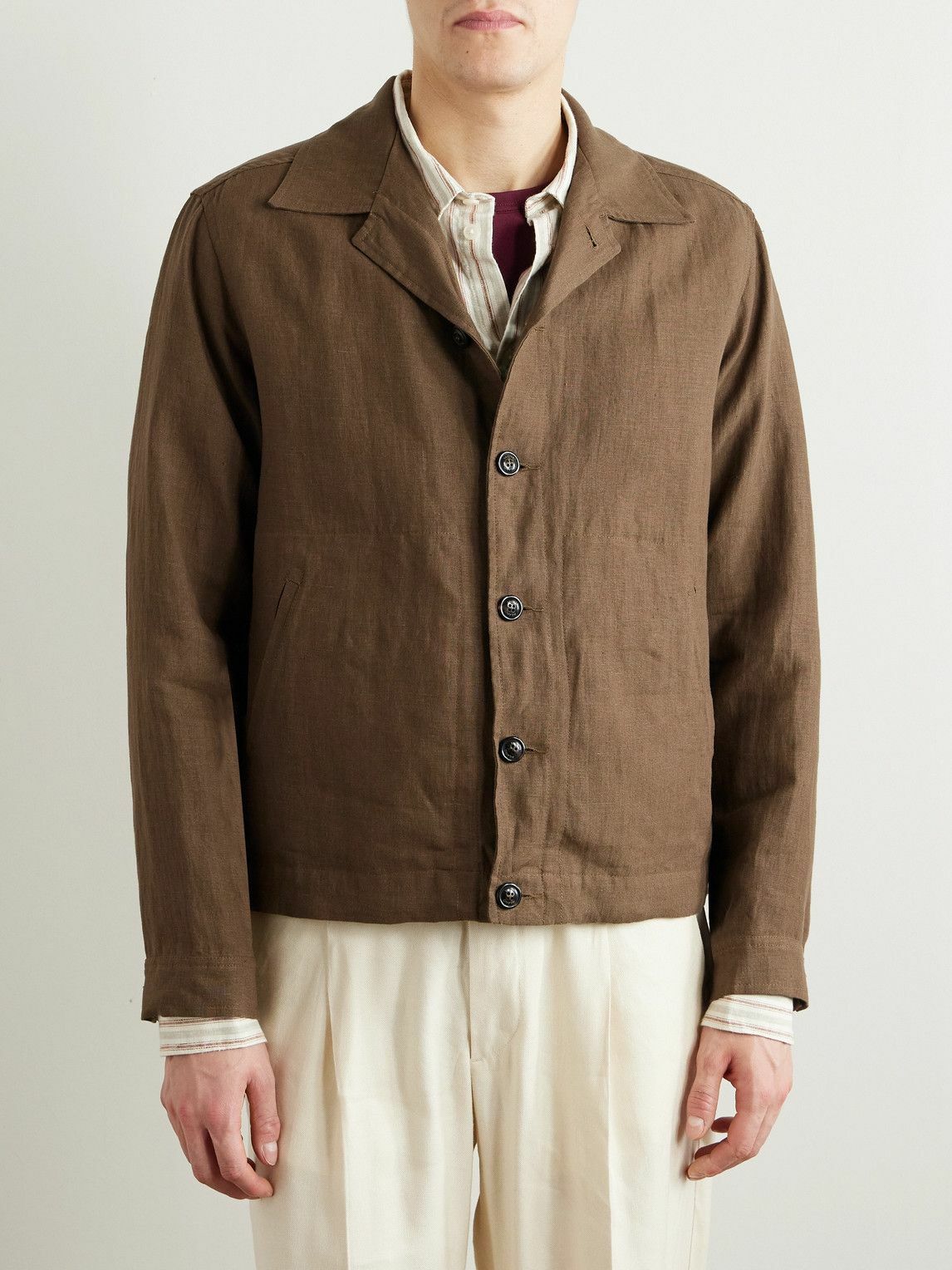 Valstar - Miyagi Convertible-Collar Cotton Overshirt - Brown