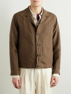 Valstar - Miyagi Convertible-Collar Cotton Overshirt - Brown