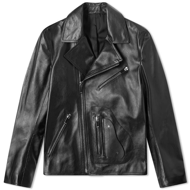 Photo: Dior Saddle Pocket Leather Biker Jacket