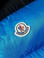 Moncler - Peuplier Logo-Appliquéd Quilted Shell and Ripstop Down Hooded Jacket - Blue