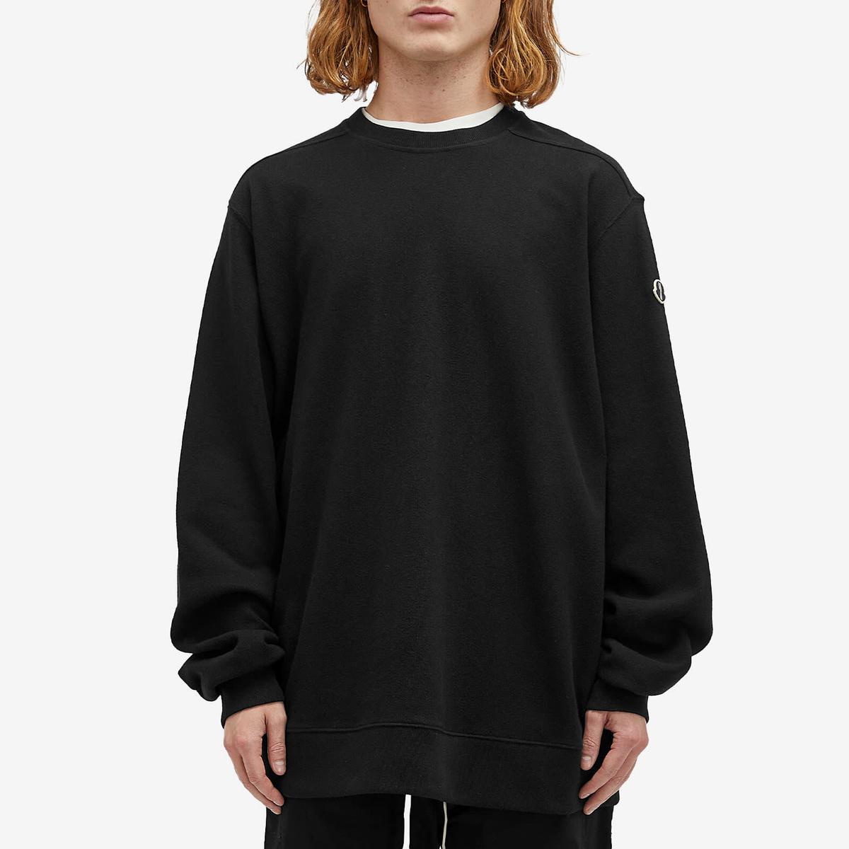 コラボ【Moncler + Rick Owens】JUMBO CREWNECK SWEAT Rick Owens Men's x Moncler Jumbo Crew Sweat in Black Rick Owens