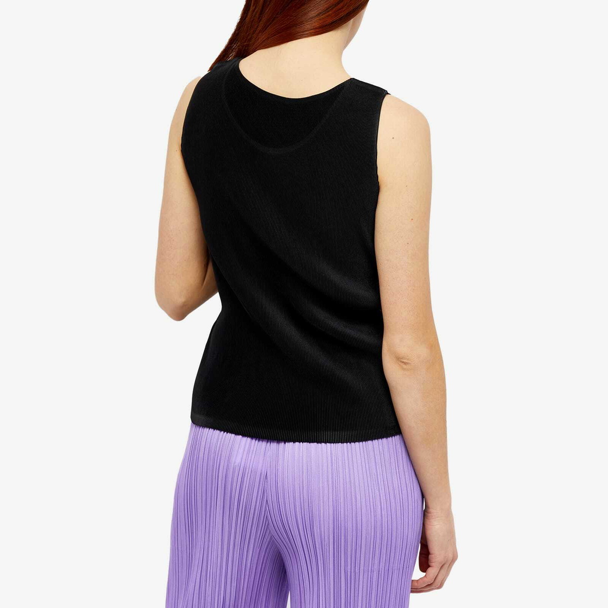 Pleats Please Issey Miyake Women's Mist Basics Vest in Black