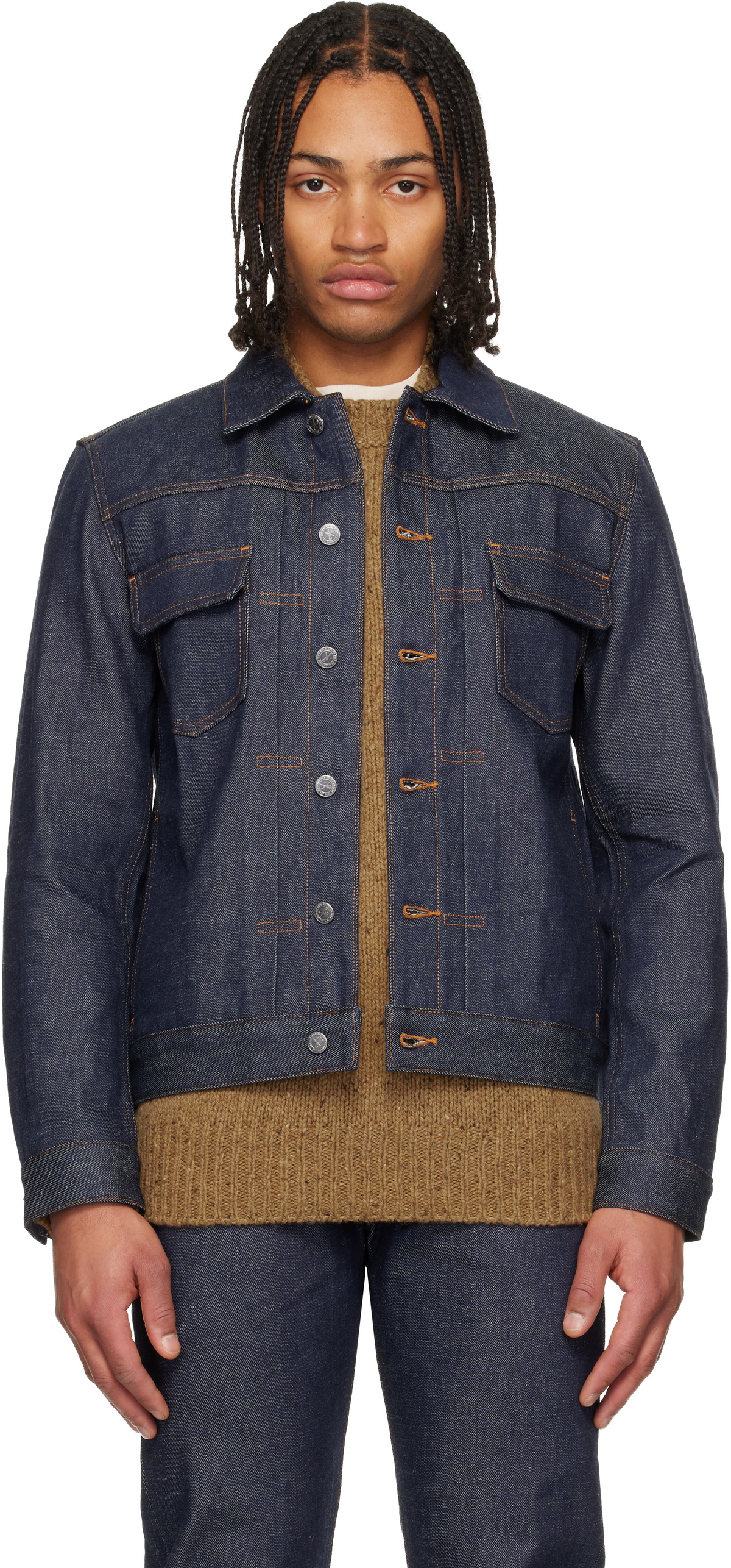 A.P.C. Indigo Stitching Denim Jacket A.P.C.