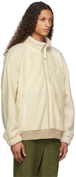 Helmut Lang Off-White Patchwork Fleece Sweatshirt