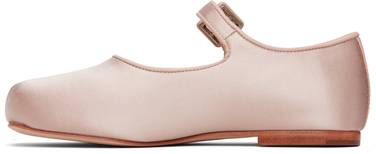 Sandy Liang Pink Mary Jane Pointe Ballerina Flats