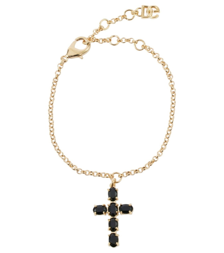 Photo: Dolce&Gabbana Cross crystal-embellished bracelet