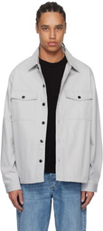 Hugo Gray Oversize-Fit Overshirt