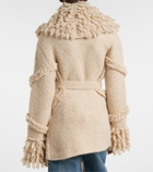 The Attico Fringed wool and cashmere-blend cardigan