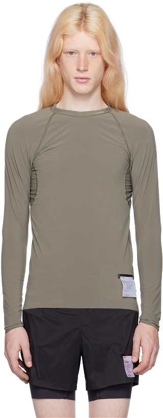 Photo: Satisfy Taupe Base Layer Long Sleeve T-Shirt