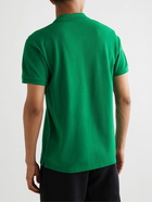 Maison Kitsuné - Logo-Appliquéd Cotton-Piqué Polo Shirt - Green