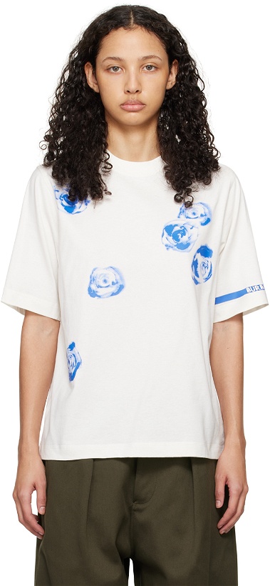 Photo: Burberry Off-White Rose T-Shirt