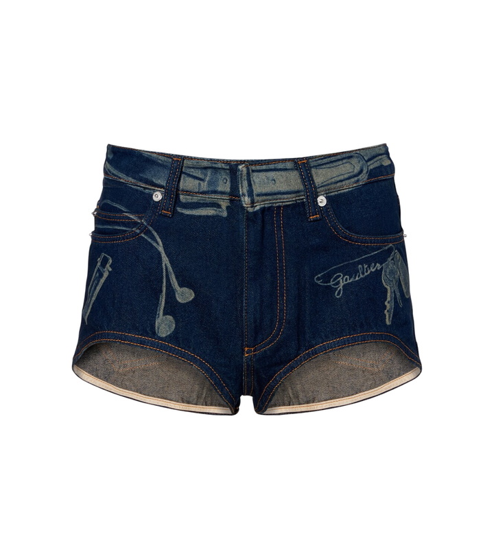 Photo: Jean Paul Gaultier Trompe-l'œil denim shorts