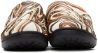 SUBU SSENSE Exclusive Brown & White Quilted Suminagashi Slippers