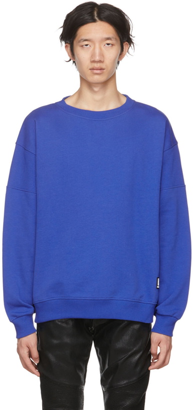Photo: Balmain Blue Cotton Sweatshirt