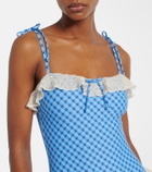 Montce Jacelyn plaid ruffled swimsuit
