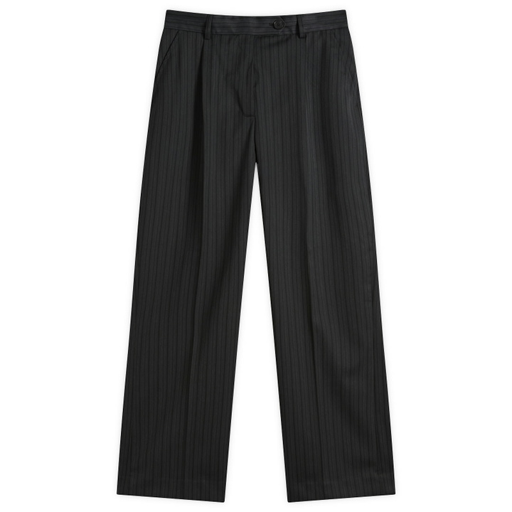 Photo: mfpen Women's Primary Trousers in Wide Grey Double Stripe