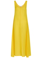 Giuliva Heritage Priscilla Sheer Woven Midi Dress Yellow