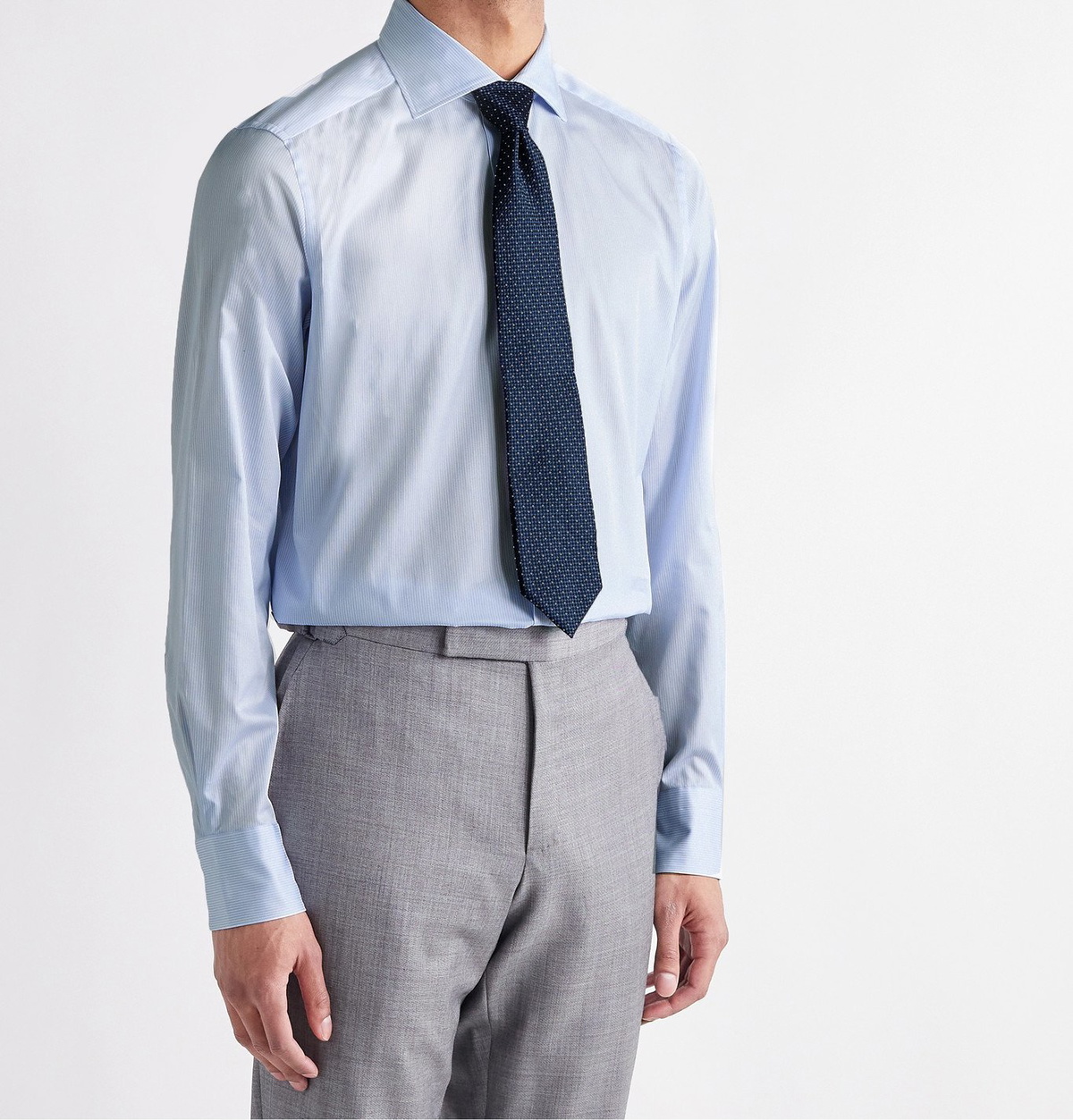 Zegna cotton poplin shirt - Blue