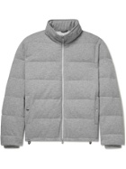 BRUNELLO CUCINELLI - Oversized Quilted Mélange Cashmere Down Jacket - Gray